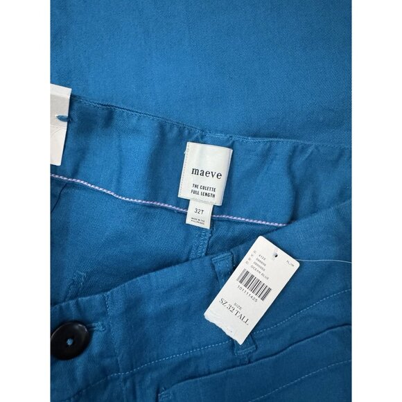 NWT Size 32 Tall -The Colette Linen blend Full Length Wide Leg Pants (US$ 148) - Picture 8 of 15